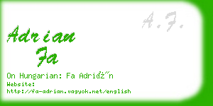 adrian fa business card